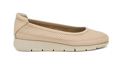 Ballerina comfortTech in nabuck punzonato Panna